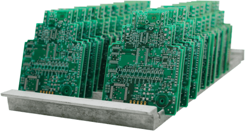 Computer boards in a row